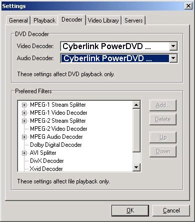 Decoder settings for 3D HDTV